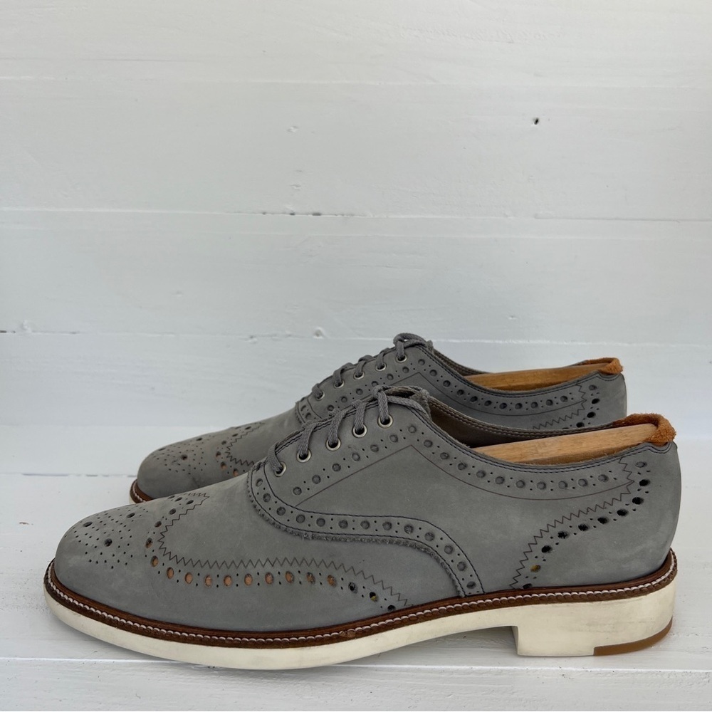 Cole Haan Gray Men's 9 Grand 360 Stitchlite Wingtip Dress Shoes India C32680